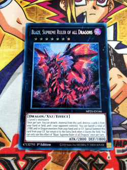 Blaze, Supreme Ruler of Dragons mp25-en146 (NEW) Prismatic-Secret Rare Yu-Gi-Oh! - Image 1