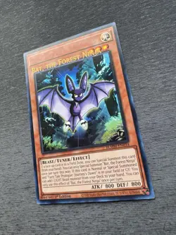 YuGiOh! Bat, The Forest Ninja BLMM - Error Misprint Name Shift 1st Edition NM - Image 4