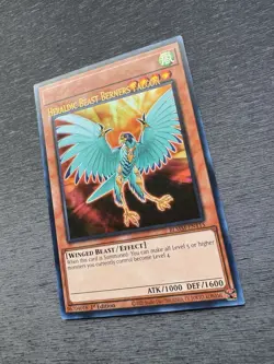 YuGiOh! Heraldic Beast Berners Falcon BLMM - Error Misprint Name Shift 1st Ed NM - Image 4