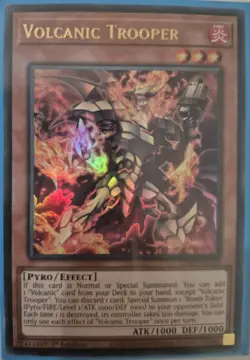 YuGiOh Volcanic Trooper Ultra Rare 1st Edition LD10-EN019 - Image 1