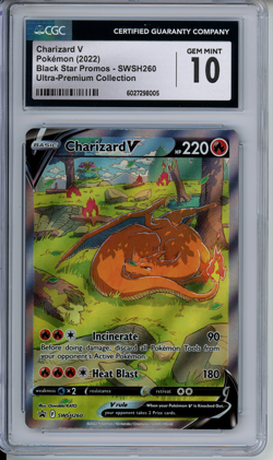 CGC Gem Mint 10 Charizard V SWSH260 SWSH: Sword & Shield Promo Cards Holo - Image 1