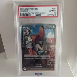 2025 ONE PIECE PSA MAGAZINE EXCLUSIVE #001 SHANKS PSA 10 - Image 1