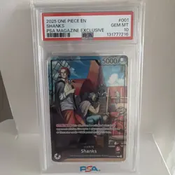 2025 ONE PIECE PSA MAGAZINE EXCLUSIVE #001 SHANKS PSA 10 - Image 2