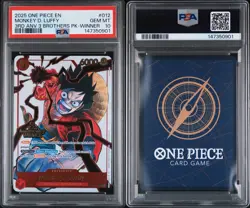 2025 One Piece 3rd Anniversary 3 Brothers Winner Monkey D Luffy #ST01-012 PSA 10 - Image 3