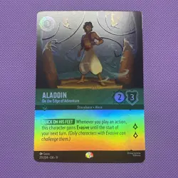 Disney Lorcana Winterspell ALADDIN On the Edge of Adventure Epic Foil 211/204 NM - Image 1