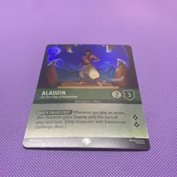 Disney Lorcana Winterspell ALADDIN On the Edge of Adventure Epic Foil 211/204 NM - Image 2