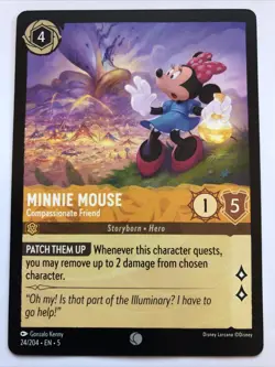 Disney Lorcana Shimmering Skies Minnie Mouse Compassionate Friend 24/204 NM - Image 1