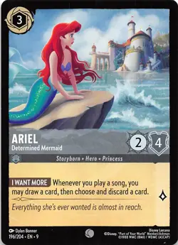 Ariel Determined Mermaid 196/204 Fabled Disney Lorcana - Image 1