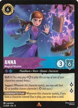Anna Magical Mission 72/204 Reign of Jafar Disney Lorcana - Image 1