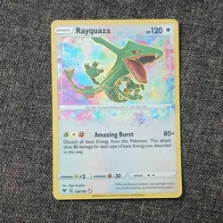 Pokemon TCG Rayquaza Amazing Rare Holo 138/185 Vivid Voltage Card - Image 1