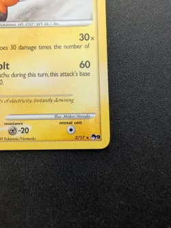 M/NM Pokemon Raichu Regular Card 3/17 POP Series 9 - Image 5