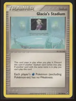 2007 EX - Power Keepers Glacia’s Stadium Uncommon #76 Pokemon Card - Image 1