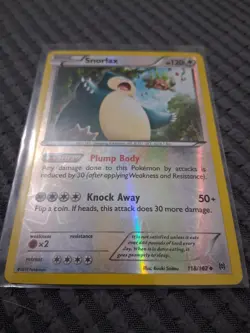 Pokemon Snorlax 118/162 LP Uncommon XY Breakthrough Reverse Holo Card - Image 1