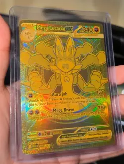 2025 Pokemon Card Mega Lucario ex 188/132 Gold Mega Hyper Rare Mega Evolution NM - Image 2
