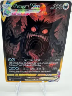 Pokemon Shadow Custom Cards Gengar VMAX Fan Art Holo 1/1 - Image 1