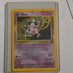 Pokemon TCG Mr. Mime Jungle 6/64 Holo Rare Unlimited 1999 Wizards Card - Image 1