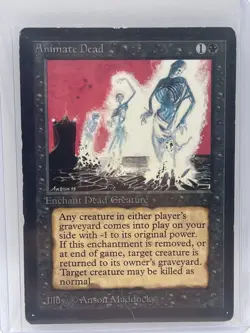 RARE MAGIC THE GATHERING ANIMATE DEAD BETA CARD STORED CAREFULLY SINCE 1993 - Image 1