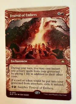 x1 Festival of Embers - Showcase R MTG Bloomburrow M/NM, English - Image 1
