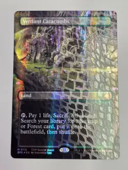 MTG - Tarkir: Dragonstorm - Verdant Catacombs (Dragonscale Foil) - SPG 0118 - NM - Image 1