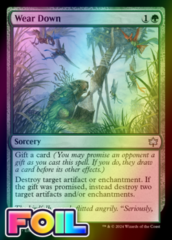 x1 Wear Down BLB Bloomburrow MTG 203 FOIL UNCOMMON M/NM 1x - Image 1