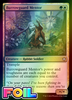 x1 Burrowguard Mentor BLB Bloomburrow MTG 206 FOIL UNCOMMON M/NM 1x - Image 1