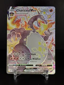 Pokemon TCG Charizard VMAX SV107/SV122 Shining Fates Shiny Vault Holo Near Mint - Image 1