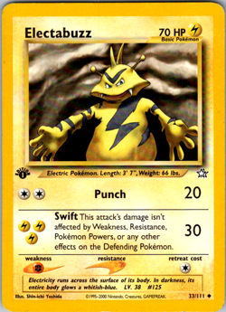Electabuzz 33/111 Neo Genesis 1st Edition Pokemon - Image 1