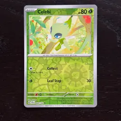 Celebi 004/142 Pokemon Stellar Crown SV07 Reverse Holo Uncommon NM - Image 1
