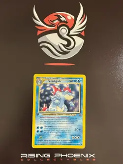 Rising Phoenix Pokemon - Feraligatr 4/111 1Ed Neo Genesis Holo Ita Played #0783 - Image 1
