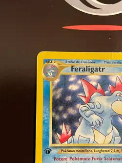 Rising Phoenix Pokemon - Feraligatr 4/111 1Ed Neo Genesis Holo Ita Played #0783 - Image 2