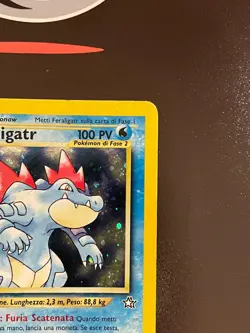 Rising Phoenix Pokemon - Feraligatr 4/111 1Ed Neo Genesis Holo Ita Played #0783 - Image 3