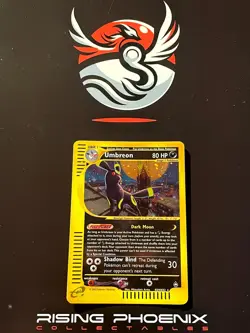 Rising Phoenix Pokemon - Umbreon H29/H32 Aquapolis Holo NM Eng #2447 - Image 1