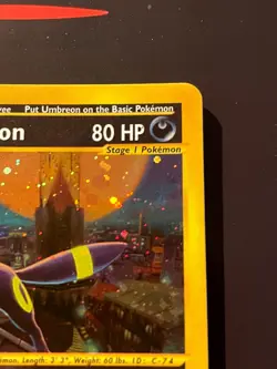 Rising Phoenix Pokemon - Umbreon H29/H32 Aquapolis Holo NM Eng #2447 - Image 3