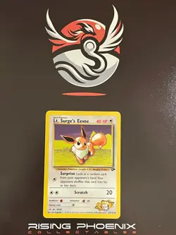 Rising Phoenix Pokemon - Lt. Surge's Eevee 51/132 Gym Challenge Eng Good #0739 - Image 1