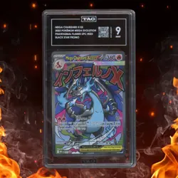 Pokemon Phantasmal Flames MEGA CHARIZARD X EX Black Star Promo TAG 9 #023 - Image 1