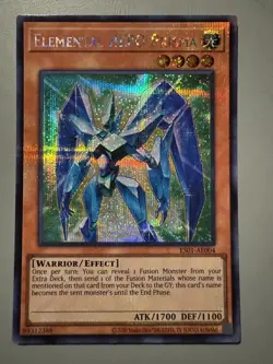 YUGIOH ELEMENTAL HERO PRISMA ASIA ENGLISH EDITION ES01-AE004 SECRET RARE - Image 1