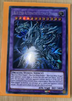 YuGiOh BLUE-EYES ALTERNATIVE ULTIMATE DRAGON TN19-EN001 Secret Rare NEAR MINT - Image 1