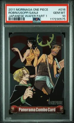 2011 Morinaga One Piece Robin Usopp Sanji Japanese Wafer Part1 016 PSA10 - Image 1