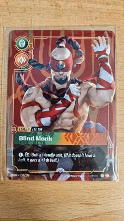 Lee Sin - Blind Monk Metal Prize Wall Card SEALED, Riftbound League of Legends - Image 1