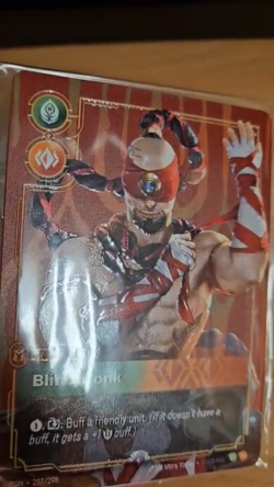 Lee Sin - Blind Monk Metal Prize Wall Card SEALED, Riftbound League of Legends - Image 2