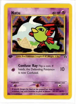 Natu 59/75 1st Edition Neo Discovery Pokemon Card - Image 1