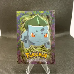 Bulbasaur 1999 Topps Pokemon Card #01 Blue Logo TV Animation Edition Series 1 - Image 1