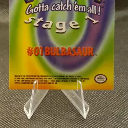 Bulbasaur 1999 Topps Pokemon Card #01 Blue Logo TV Animation Edition Series 1 - Image 4