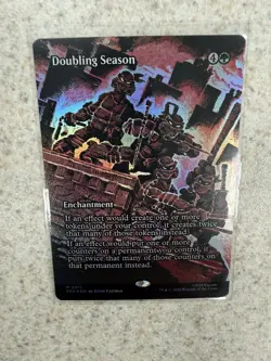 Doubling Season Borderless Foil Teenage Mutant Ninja Turtles Mythic 0011 MTG NM - Image 1