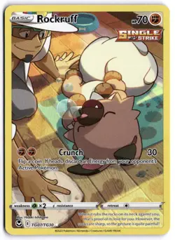 Holo Rockruff TG07/TG30 Ultra Rare Silver Tempest Pokemon TCG - Image 1