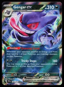 Gengar ex 104/162 Holo Temporal Forces Pokemon Card - Image 1