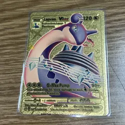 2020 POKEMON LAPRAS VMAX G-MAX PUMP GOLD CARD SV111/SV122 - Image 1