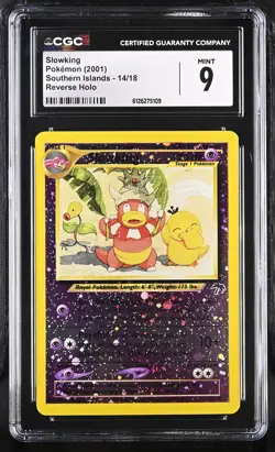 CGC 9 MINT Slowking 2001 Southern Islands 14/18 Reverse Holo Pokemon Card - Image 1