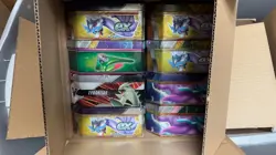 Pokemon EMPTY Tins Box of 8 - Assorted and Random Artwork - Image 1