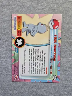 Machop #66 1999 Topps Pokemon TV Animation Edition Series 1 Blue Label - Image 2